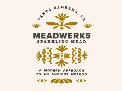 Sparkling Mead Concept alcohol bee brand identity branding branding concept food and beverage food and drink gold identity mead natural organic pattern
