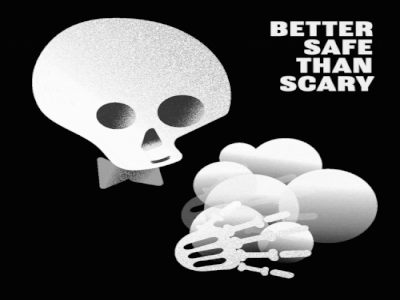Better Safe Than Scary animated animatedgif better corona virus coronavirus covid 19 covid 19 covid19 illustration safe scary skeleton skull soap sorry texture virus viruses wash hands wash your hands