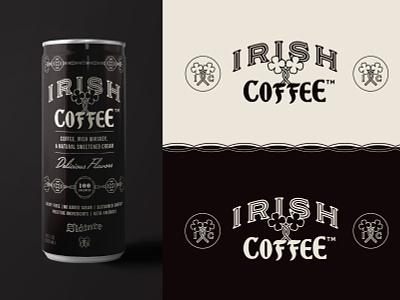 Irish Coffee Identity alcohol beverage branding can celtic coffee design drink food identity ireland irish logo packaging typography vector