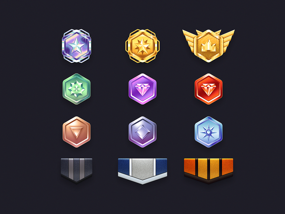 All ranks by Pedja Rusic on Dribbble