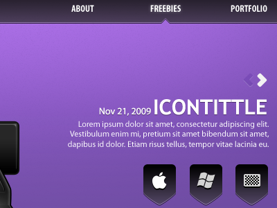 Portfolio Mockup apple arrows download icon pedja png portfolio purple roofies rusic site van windows