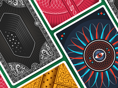 Cards for Blackjack abstract card cardback cards deck shapes vector