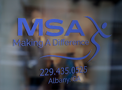 MSA Window Signage branding design graphic design logo typography