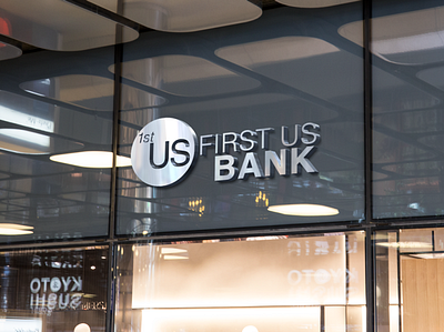 First US Bank Facade Logo Signage design graphic design signage typography