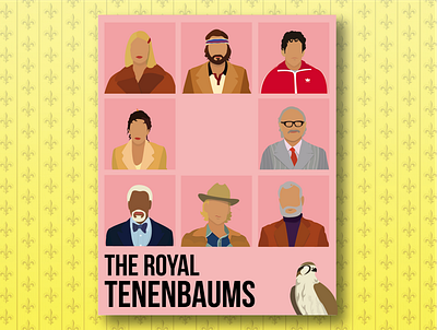Royal Tenenbaums poster design illustration illustrator minimal movie wes anderson