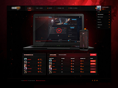 Gaming gambling site dark website game website gaming gaming website web design website