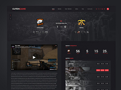 Esport matches page