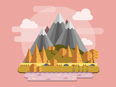 Autumn Voyage adobe adobe illustrator adobe illustrator cc autumn camping fall flat leaves outdoors vector vector art