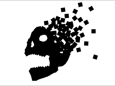 Chaos Gestalt adobe adobe illustrator blackandwhite chaso gestalt illustrator silhoutte skull squares