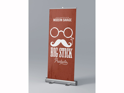 Big Stick Products Retractable Banner branding graphic design graphic art illustration marketing packaging print