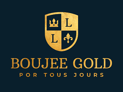 Boujee Gold Jewelry - Logo badge logo branding client work design logo work done by stancinovici