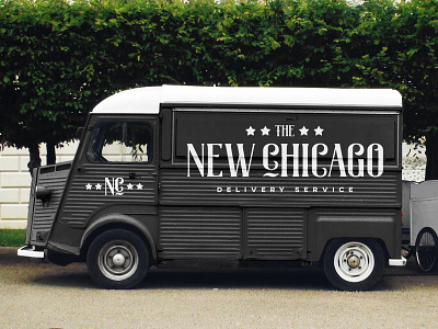 The New Chicago Delivery Service Truck - Logo Challenge branding chicago design design challenge logo logo challenge typography work done by stancinovici
