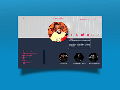 User profile landing page