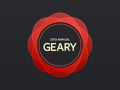 Annual Logo badge dark design red web