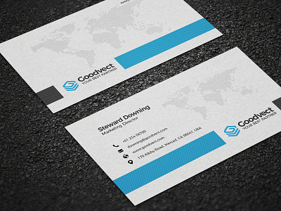 minimalist Business card template abstract black blue branding business card clean corporate design minimal pattern personal print print ready professional simple vector white