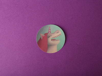custom art sticker rounded shape branding customstickers design sticker unicorn stickers