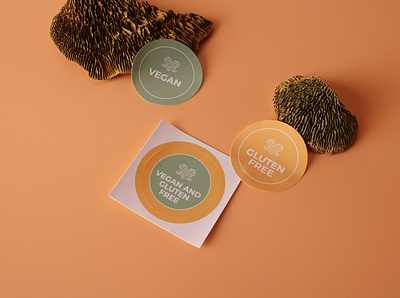 vegan and gluten free custom stickers branding customstickers design sticker