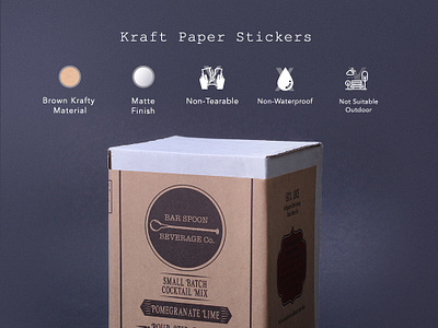 Kraft paper Sticker branding design sticker