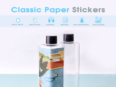 Classic Art Paper Sticker branding design sticker