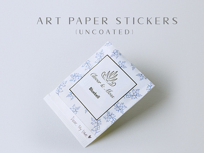 Art Paper Stickers Uncoated branding design sticker