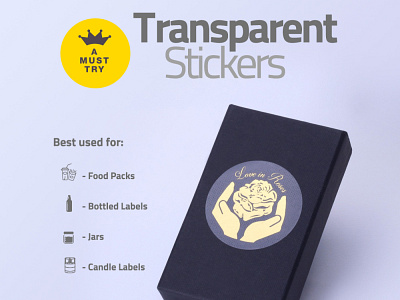 Custom Transparent Stickers branding design sticker