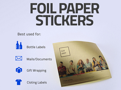 Foil Paer Stickers branding design sticker
