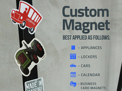 Custom Magnet branding design sticker