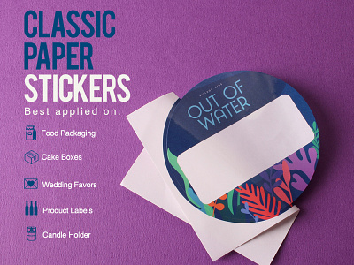 Classic Paper Stickers branding design sticker