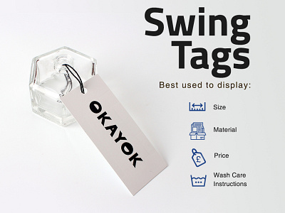 Swing Tags branding design sticker