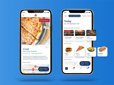 Delta App - Terminal Food Delivery app design concept app delta ecommerce flight app food ios mobile shop ordering redesign concept shopping shopping app ui