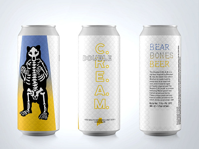 Bearbones Can Mockup beer can craft beer label design package design