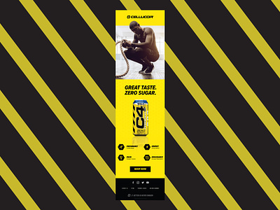 C4 Energy Drink Email Design Reboot WIP branding email banner email blast email design email development email marketing icon artwork identity design newsletter design newsletter template yellow logo