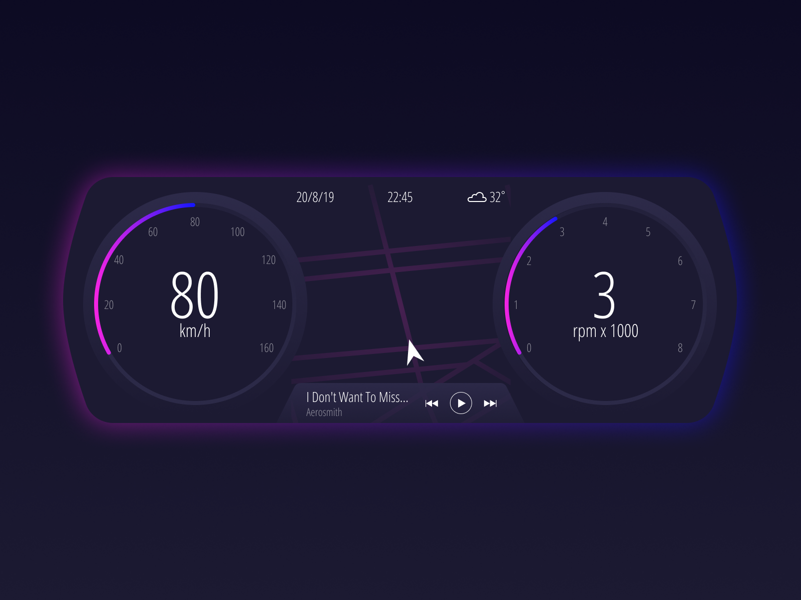 Daily UI:: 034 - Car Interface by Kuro Tang OM. on Dribbble