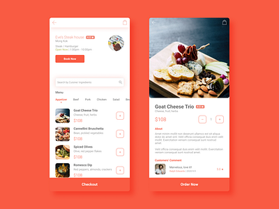 Daily UI:: 043 - Food/Drink Menu app dailyui design food menu mobile ui