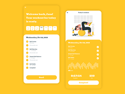 Daily UI:: 062 - Work out of the Day app dailyui design mobile ui workout workout of the day