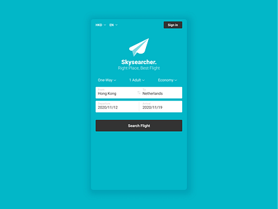 Daily UI:: 068 - Flight Search app dailyui design flight app flight booking flight search flights mobile search ui