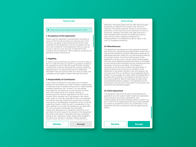 Daily UI:: 089 - Terms of Service app dailyui design mobile terms of service ui