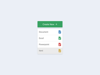 Daily UI:: 090 - Create New button create new dailyui design dropdown ui