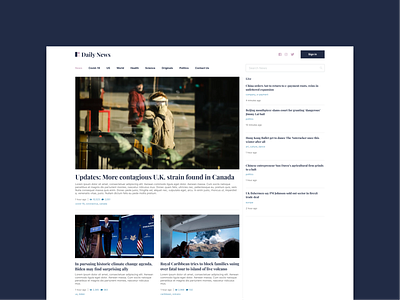 Daily UI:: 094 - News dailyui design news ui web