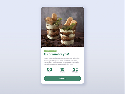 Daily UI:: 097 - Giveaway app dailyui design food freebie giveway mobile ui