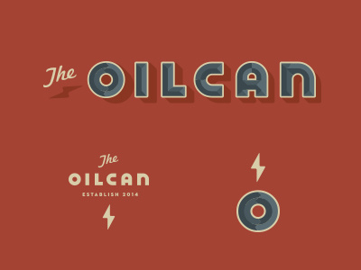 The Oilcan coffee custom lightning logo modern oilcan simple type typography vintage