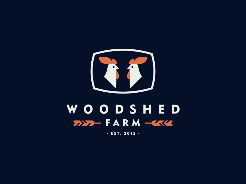 Woodshed Farm farm logo simple typography