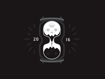 Countdown countdown eye hourglass illustration new years nye sand skull