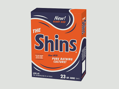 The Shins box concert gig laundry music poster screen print soap typography vintage