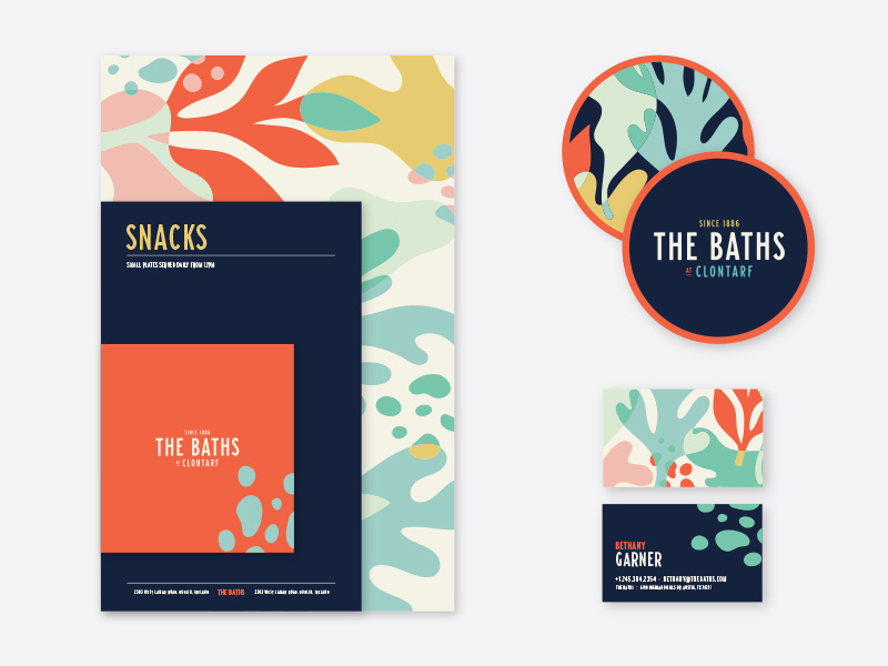 Business card design incorporating a color pallet by Benjamin Garner. 