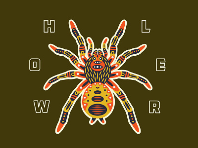 HWLR Tarantula emblem graphic illustration patch pattern spider sticker tarantula type
