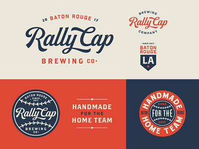RCB Co. baseball beer brewery cameo identity script typography vintage