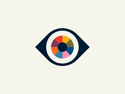 Rainbow Eye branding color eye logo rainbow. illustration wheel