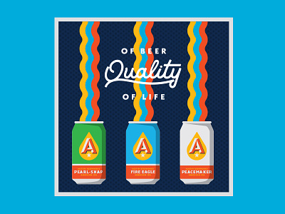 Rainbow Beers bar mat beer can illustration rainbow typography