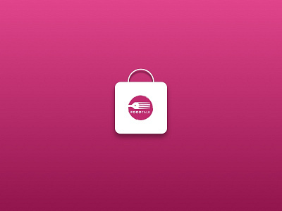 Store for Food Talk bag design himvais icon logo minimal shopping symbol